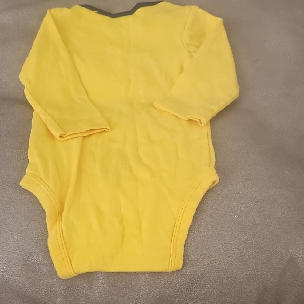 Carter's Yellow and Navy Baby Auntie Onesies - 6 Month - Picture 3 of 6